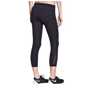 Zella Women's Black‎ Multi-Color Dotted Crop Workout Leggings Medium